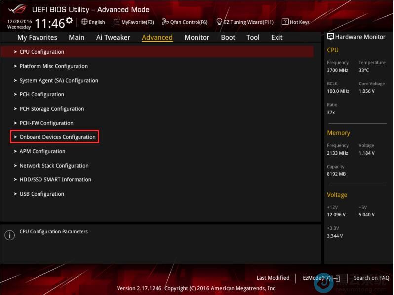 ��Onboard Devices Configuration