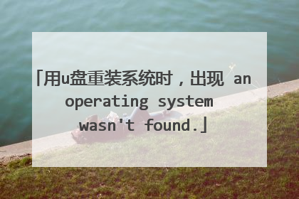 ��u����װϵͳʱ������ an operating system wasn't found.