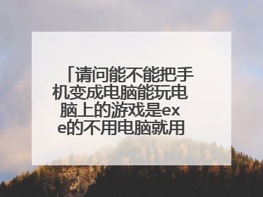 �����ܲ��ܰ��ֻ���ɵ�����������ϵ���Ϸ��exe�Ĳ��õ��Ծ����ֻ��ģ�