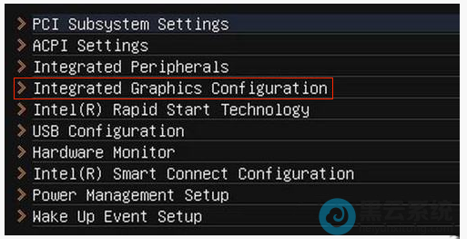 �ҵ�Integrated Graphics Configuration