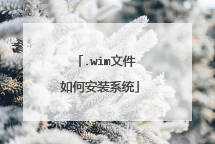 .wim�ļ���ΰ�װϵͳ