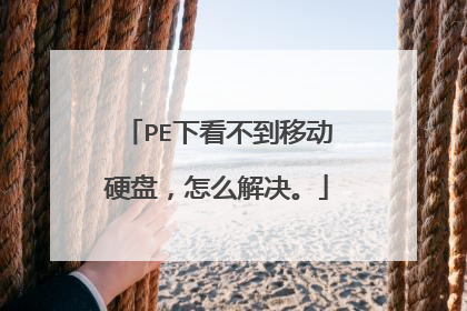 PE�¿������ƶ�Ӳ�̣���ô�����