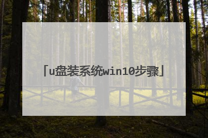 u盘装系统win10步骤