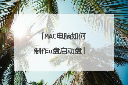 MAC电脑如何制作u盘启动盘