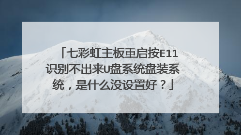 �߲ʺ�����������E11ʶ�𲻳���U��ϵͳ��װϵͳ����ʲôû���úã�