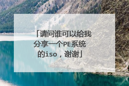 ����˭���Ը��ҷ���һ��PEϵͳ��iso��лл