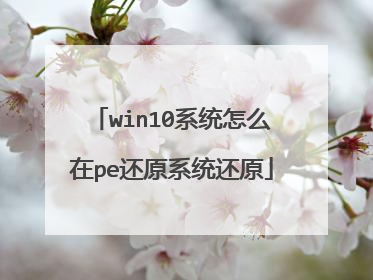win10ϵͳ��ô��pe��ԭϵͳ��ԭ