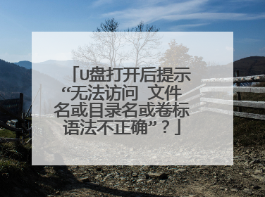 U�̴򿪺���ʾ���޷����� �ļ�����Ŀ¼��������﷨����ȷ����