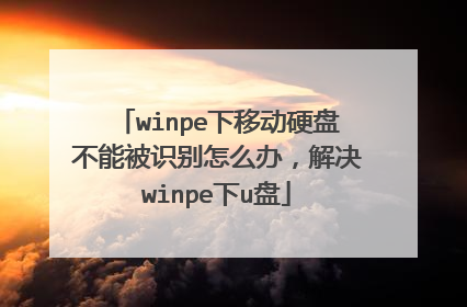 winpe���ƶ�Ӳ�̲��ܱ�ʶ����ô�죬���winpe��u��