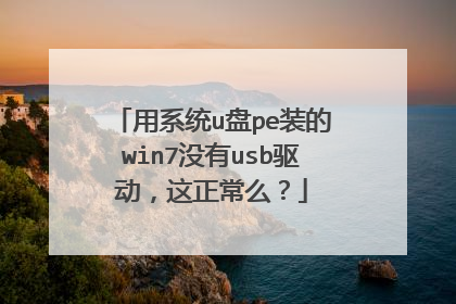 ��ϵͳu��peװ��win7û��usb������������ô��