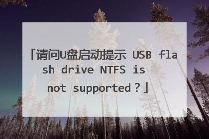 ����U��������ʾ USB flash drive NTFS is not supported��