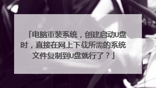 ������װϵͳ����������U��ʱ��ֱ�����������������ϵͳ�ļ����Ƶ�U�̾����ˣ�