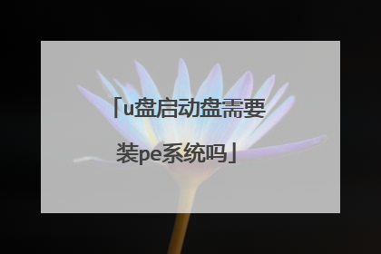 u盘启动盘需要装pe系统吗