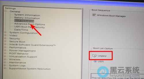 ��boot sequence��ѡ�����Ҳ��legacy��