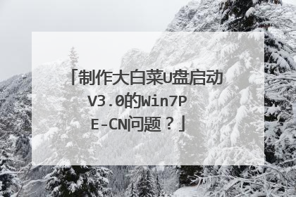 ������ײ�U������V3.0��Win7PE-CN���⣿