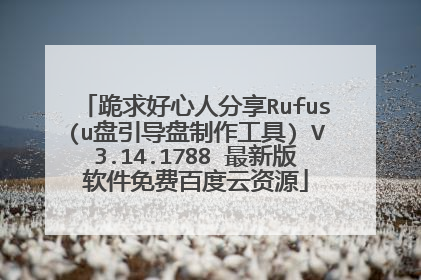 跪求好心人分享Rufus(u盘引导盘制作工具) V3.14.1788 最新版软件免费百度云资源