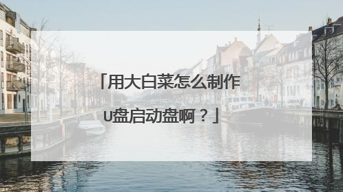 用大白菜怎么制作U盘启动盘啊?