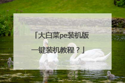 大白菜pe装机版一键装机教程?