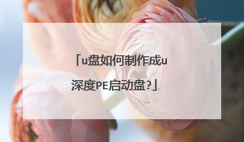 u盘如何制作成u深度PE启动盘?