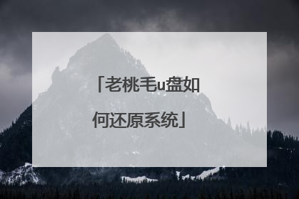老桃毛u盘如何还原系统