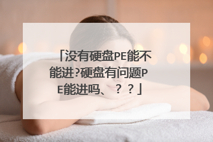没有硬盘PE能不能进?硬盘有问题PE能进吗、??