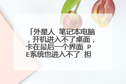 外星人 笔记本电脑,开机进入不了桌面,卡在最后一个界面 PE系统也进入不了 担心重装也不行