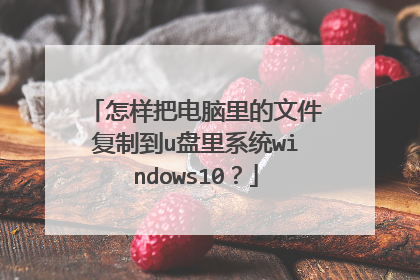 �����ѵ�������ļ����Ƶ�u����ϵͳwindows10��