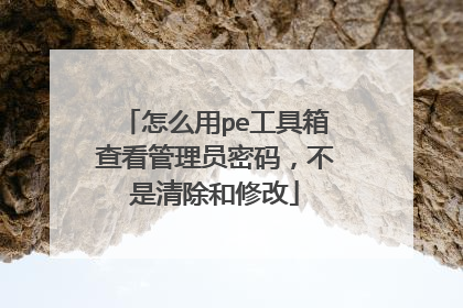 ��ô��pe������鿴����Ա���룬����������޸�