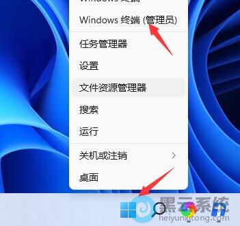 选择打开windows终端