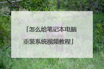 怎么给笔记本电脑重装系统视频教程