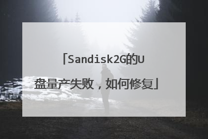 Sandisk2G的U盘量产失败,如何修复