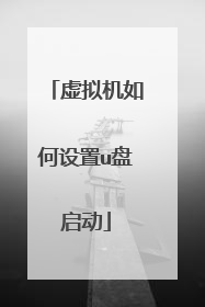 虚拟机如何设置u盘启动