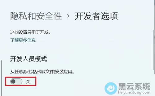 打开开发人员模式