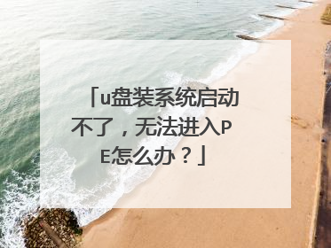 u盘装系统启动不了,无法进入PE怎么办?