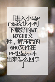 ����С��PEϵͳ�Ҳ������غõ�WIN7GHO�ļ�����ѹ���GHO�ļ���PEҲ��ʾ��������ô����