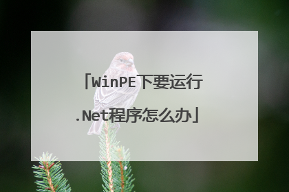 WinPE��Ҫ����.Net������ô��