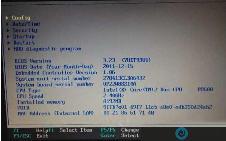 ����bios����ҳ���ҵ�config