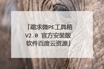 ����΢PE������ V2.0 �ٷ���װ�������ٶ�����Դ