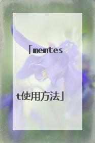 memtestʹ�÷���