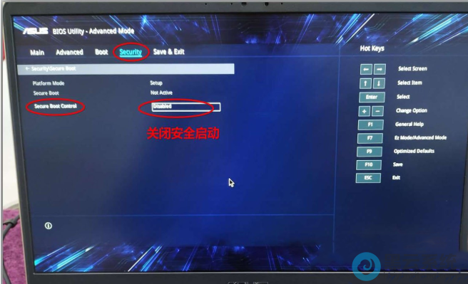 把Secure Boot control选enabled改为disabled关闭安全启动?