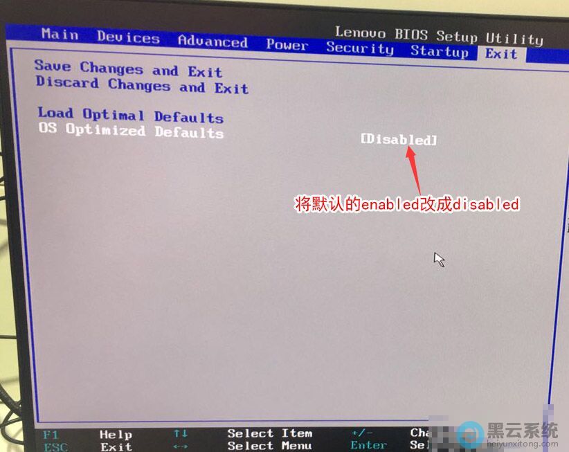 ��OS Optimized Defaults����ΪDisabled
