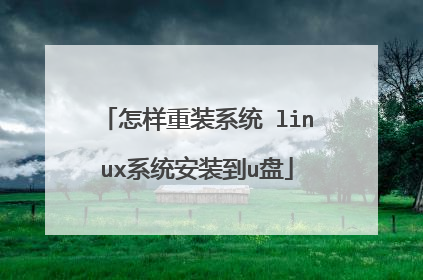 怎样重装系统 linux系统安装到u盘