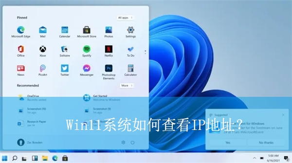 Win11ϵͳ��β鿴IP��ַ��|win11����IP��ַ�Ĳ鿴����
