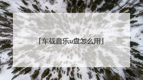 车载音乐u盘怎么用