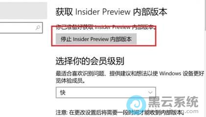 ���ֹͣinsider preview�ڲ��汾ѡ��