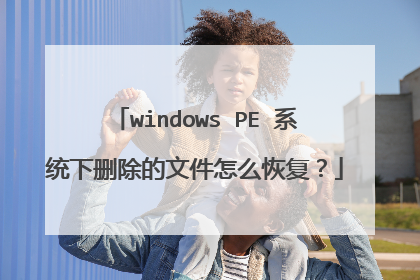 windows PE ϵͳ��ɾ�����ļ���ô�ָ���