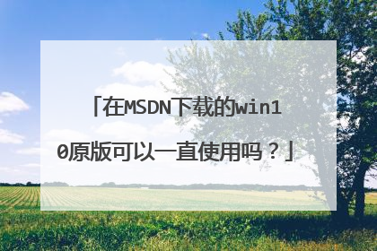 ��MSDN���ص�win10ԭ�����һֱʹ����