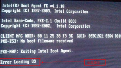 ����ϵͳ����������ʾError Loading OS�Ľ������