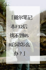 戴尔笔记本F12后找不到USB启动怎么办?