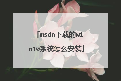 msdn下载的win10系统怎么安装